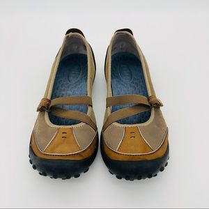 Privo Clarks Womens Mary Jane Shoes 76599 Tan & Brown Size 6.5.